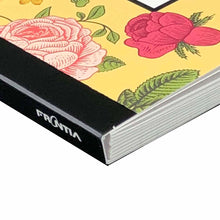Load image into Gallery viewer, Accordian Fold Notebook A5 Variety of Flowers 5mm Grid | cho-044
