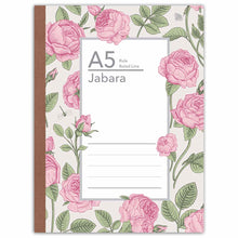 Load image into Gallery viewer, Accordian Fold Notebook A5 Pink Rose 7mm Ruled | cho-043