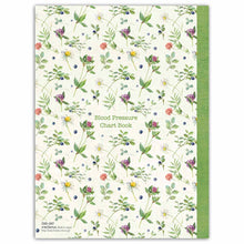 Load image into Gallery viewer, Accordian Fold Notebook A5 Blood Pressure Recording Blood Pressure Notes (Flower) | cho-047