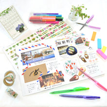 Load image into Gallery viewer, Accordian Fold Notebook A5 Black and Blue 7mm Ruled | cho-040