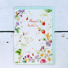 Load image into Gallery viewer, Greeting Card Birthday Strawberry | cd-344