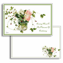 Load image into Gallery viewer, Stationery Paper Pad Fujico Hashimoto Series Rose and Potentilla Hebiichigo | pd-146