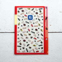Load image into Gallery viewer, Clear Folder A6 Sushi Illustration | cf-081