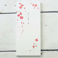 Load image into Gallery viewer, Memo Pad Language of Flowers Red Plum | mp-378