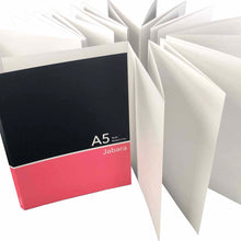 Load image into Gallery viewer, Accordian Fold Notebook A5 Black and Pink 7mm Ruled | cho-038