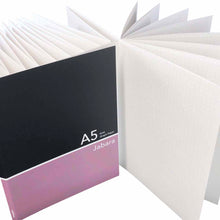 Load image into Gallery viewer, Accordian Fold Notebook A5 Black and Purple 5mm Grid | cho-041