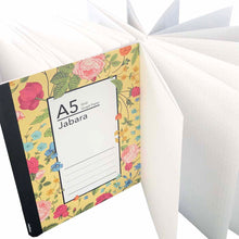 Load image into Gallery viewer, Accordian Fold Notebook A5 Variety of Flowers 5mm Grid | cho-044
