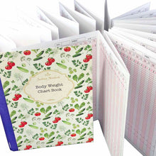 Load image into Gallery viewer, Accordian Fold Notebook A5 Health Records Body Weight Notebook (Flower) | cho-045