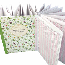 Load image into Gallery viewer, Accordian Fold Notebook A5 Blood Pressure Recording Blood Pressure Notes (Flower) | cho-047