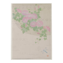 Load image into Gallery viewer, Seasons Postcard Mid-summer Greeting Morning Glory Pink 3 Sheets | npc-260