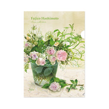 Load image into Gallery viewer, Clear Folder A4 Fujico Beige cloth and Rose | cf-120