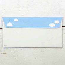 Load image into Gallery viewer, Envelope News of Sky Blue - Clouds and Tokyo Silhouette | ev-482