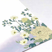 Load image into Gallery viewer, Seasons Postcard Mourning White and Yellow Flowers | mpc-047