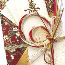 Load image into Gallery viewer, Shugi-bukuro Japanese Traditional Money Envelope Kotobuki Fan of Dance Red | sg-124