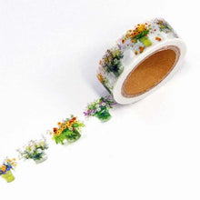 Load image into Gallery viewer, Masking Tape Fujico Flowers in Vase White and Gold | msk-003