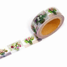 Load image into Gallery viewer, Masking Tape Fujico Flowers in Vase with Background | msk-004