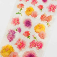 Load image into Gallery viewer, Sticker Clear Matte Yellow & Pink Rose | sl-156