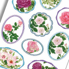 Load image into Gallery viewer, Sticker Oval Rose Blue Frame | sl-150
