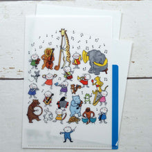 Load image into Gallery viewer, Clear Folder A5 Quu Animal of Music Corps | cf-076