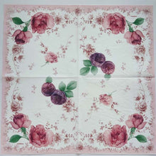 Load image into Gallery viewer, Paper Napkins Purple Rose Frontier | pnk-003