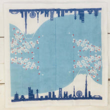 Load image into Gallery viewer, Kaya Fabric Cotton Dish Towel Mt.Fuji and The Cherry Tree | Fkn-006