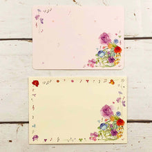 Load image into Gallery viewer, Note Cards and Envelopes Set Horn Flower & Music | mls-067