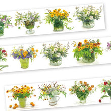 Load image into Gallery viewer, Masking Tape Fujico Flowers in Vase White and Gold | msk-003