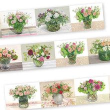 Load image into Gallery viewer, Masking Tape Fujico Flowers in Vase with Background | msk-004
