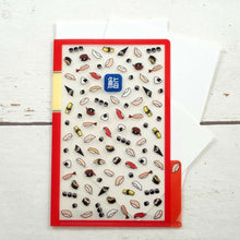 Load image into Gallery viewer, Clear Folder A6 Sushi Illustration | cf-081