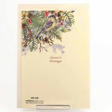 Load image into Gallery viewer, Greeting Card Christmas Card Classic Christmas Blue Birds and Lease | xcd-248