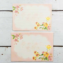 Load image into Gallery viewer, Note Cards and Envelopes Set Pink Yellow Rose | mls-004