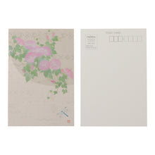 Load image into Gallery viewer, Seasons Postcard Mid-summer Greeting Morning Glory Pink 3 Sheets | npc-260