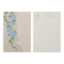 Load image into Gallery viewer, Seasons Postcard Mid-summer Greeting Morning Glory Blue 3 Sheets | npc-261