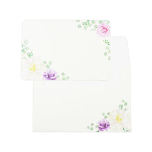 Load image into Gallery viewer, Note Cards and Envelopes Set Rose & Green | mls-108