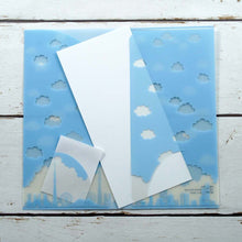 Load image into Gallery viewer, Clear Folder Slim Clouds and Silhouette | cf-062