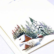 Load image into Gallery viewer, Greeting Card Christmas Card Classic Mountain Hut | xcd-258