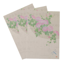 Load image into Gallery viewer, Seasons Postcard Mid-summer Greeting Morning Glory Pink 3 Sheets | npc-260