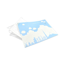 Load image into Gallery viewer, Disposable paper mask case clouds and silhouette | cf-119