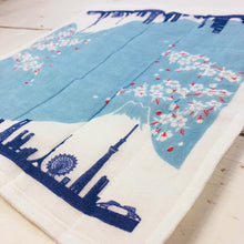Load image into Gallery viewer, Kaya Fabric Cotton Dish Towel Mt.Fuji and The Cherry Tree | Fkn-006