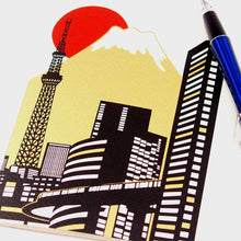 Load image into Gallery viewer, Greeting Card Christmas Card Silk Print Tokyo Mt.Fuji and Sunrise | jxcd-119