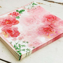 Load image into Gallery viewer, Paper Napkins Pink Roses Frontier | pnk-002