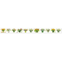 Load image into Gallery viewer, Masking Tape Fujico Flowers in Vase White and Gold | msk-003