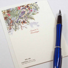 Load image into Gallery viewer, Greeting Card Christmas Card Classic Christmas Blue Birds and Lease | xcd-248