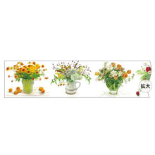 Load image into Gallery viewer, Masking Tape Fujico Flowers in Vase White and Gold | msk-003