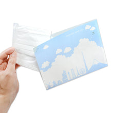 Load image into Gallery viewer, Disposable paper mask case clouds and silhouette | cf-119