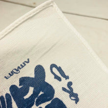 Load image into Gallery viewer, Cotton Handkerchief Sushi Character (Navy Blue Character) | hkc-002