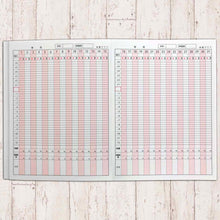 Load image into Gallery viewer, Accordian Fold Notebook A5 Health Records Body Weight Notebook (Mustard) | cho-046