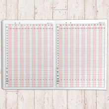 Load image into Gallery viewer, Accordian Fold Notebook A5 Blood Pressure Recording Blood Pressure Notes (Flower) | cho-047