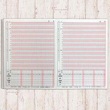 Load image into Gallery viewer, Accordian Fold Notebook A5 Basal Body Temperature Basal Body Temperature (Flower) | cho-049