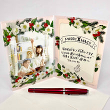 Load image into Gallery viewer, Greeting Card Christmas Card Photo Folder Christmas Rose | jxcd-126